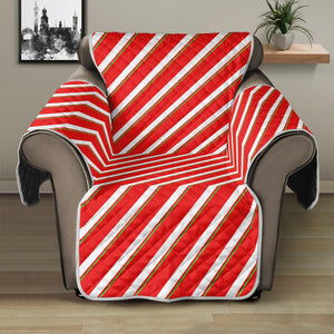 Candy Cane Stripe Pattern Print Recliner Protector