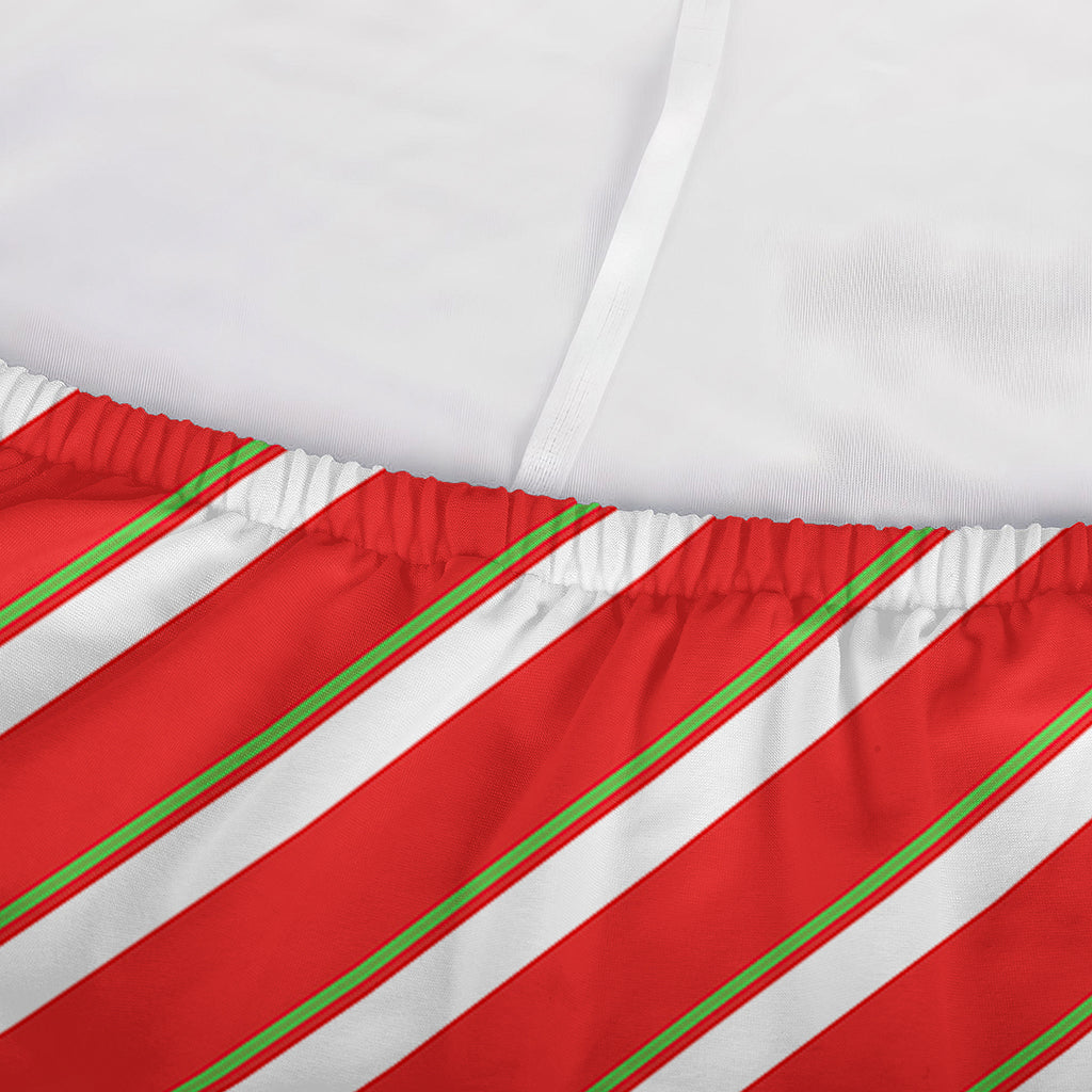 Candy Cane Stripe Pattern Print Sofa Cover