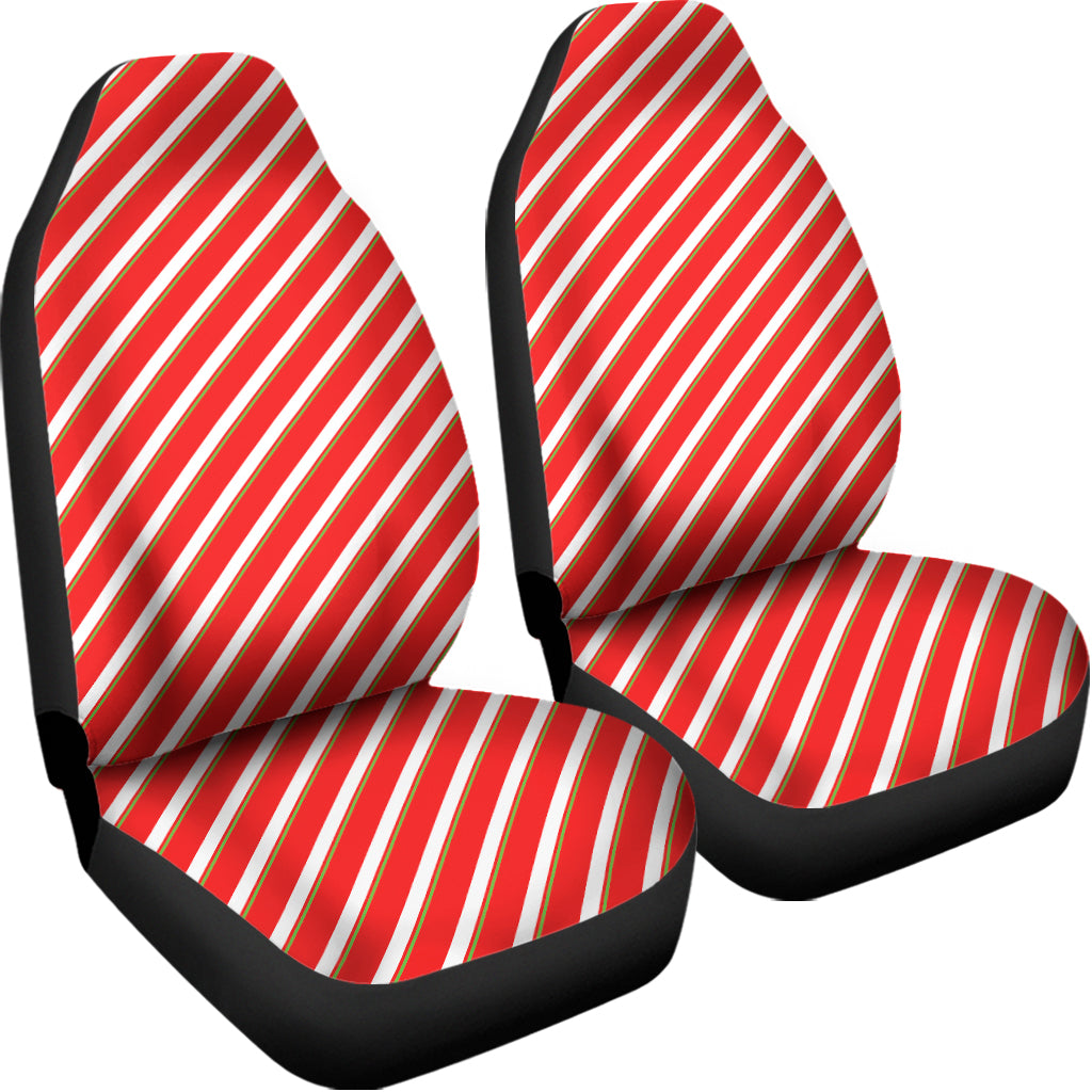 Candy Cane Stripe Pattern Print Universal Fit Car Seat Covers