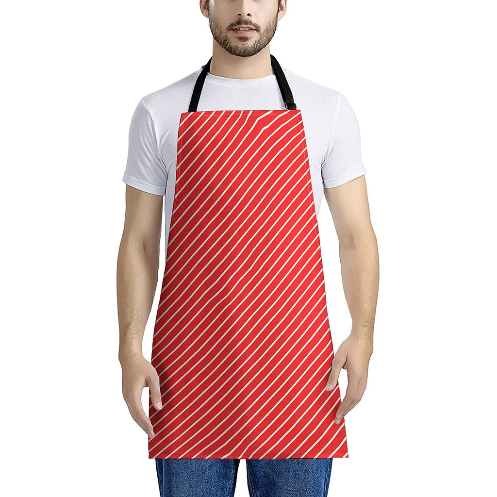 Candy Cane Striped Pattern Print Apron