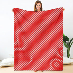 Candy Cane Striped Pattern Print Blanket
