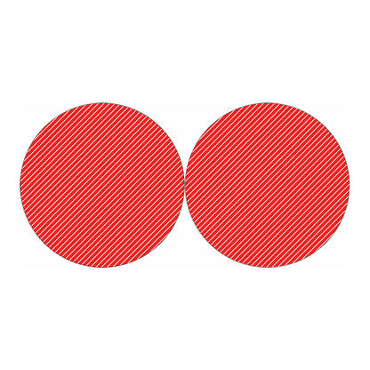 Candy Cane Striped Pattern Print Car Coasters