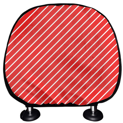 Candy Cane Striped Pattern Print Car Headrest Covers