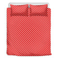 Candy Cane Striped Pattern Print Duvet Cover Bedding Set