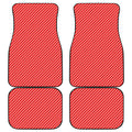 Candy Cane Striped Pattern Print Front and Back Car Floor Mats