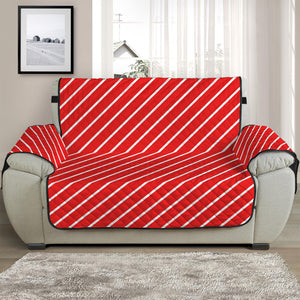 Candy Cane Striped Pattern Print Half Sofa Protector