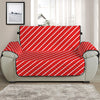 Candy Cane Striped Pattern Print Half Sofa Protector