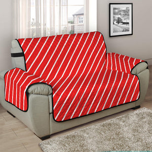 Candy Cane Striped Pattern Print Half Sofa Protector