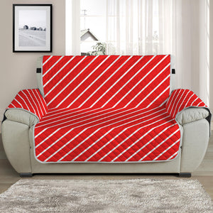 Candy Cane Striped Pattern Print Half Sofa Protector