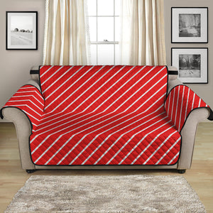 Candy Cane Striped Pattern Print Loveseat Protector