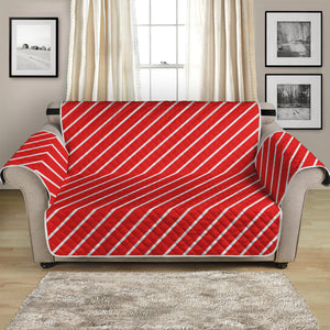 Candy Cane Striped Pattern Print Loveseat Protector