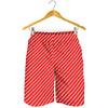 Candy Cane Striped Pattern Print Men's Shorts