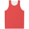 Candy Cane Striped Pattern Print Men's Tank Top