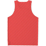 Candy Cane Striped Pattern Print Men's Tank Top