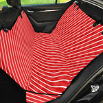 Candy Cane Striped Pattern Print Pet Car Back Seat Cover