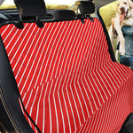 Candy Cane Striped Pattern Print Pet Car Back Seat Cover