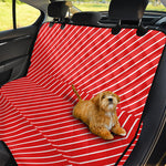 Candy Cane Striped Pattern Print Pet Car Back Seat Cover