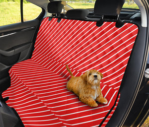 Candy Cane Striped Pattern Print Pet Car Back Seat Cover