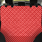 Candy Cane Striped Pattern Print Pet Car Back Seat Cover