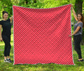 Candy Cane Striped Pattern Print Quilt