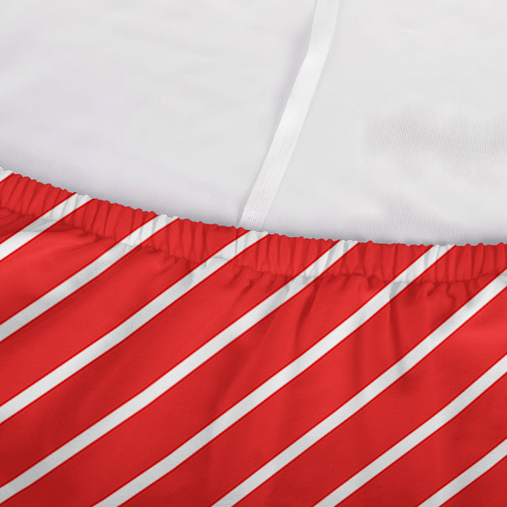 Candy Cane Striped Pattern Print Sofa Cover
