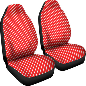 Candy Cane Striped Pattern Print Universal Fit Car Seat Covers