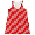 Candy Cane Striped Pattern Print Women's Racerback Tank Top