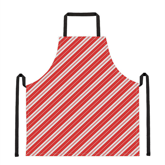 Candy Cane Stripes Pattern Print Apron