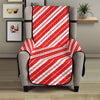 Candy Cane Stripes Pattern Print Armchair Protector