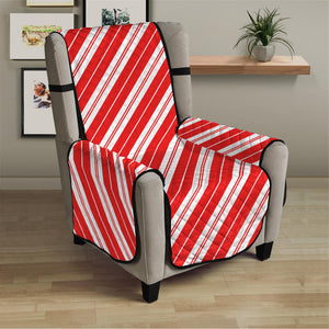 Candy Cane Stripes Pattern Print Armchair Protector