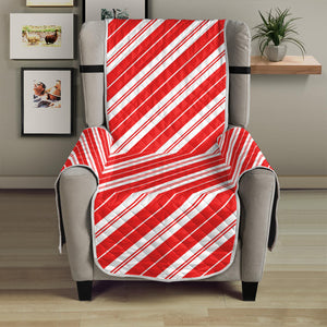 Candy Cane Stripes Pattern Print Armchair Protector