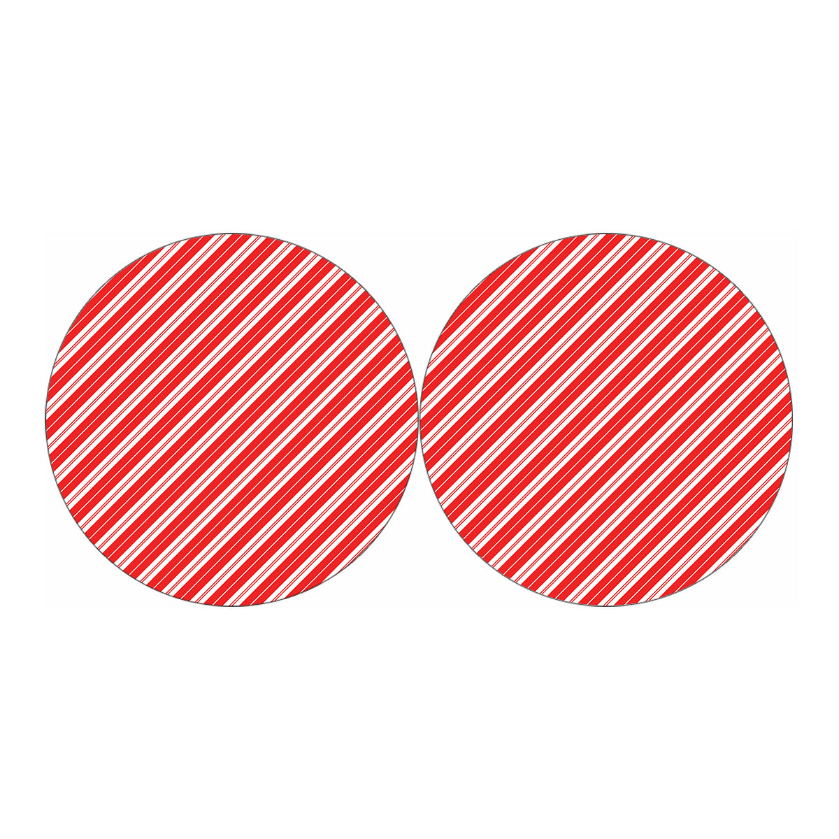 Candy Cane Stripes Pattern Print Car Coasters
