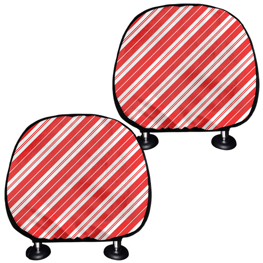 Candy Cane Stripes Pattern Print Car Headrest Covers