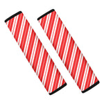 Candy Cane Stripes Pattern Print Car Seat Belt Covers