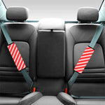 Candy Cane Stripes Pattern Print Car Seat Belt Covers