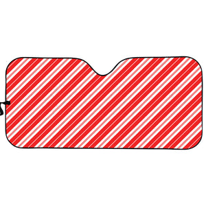 Candy Cane Stripes Pattern Print Car Sun Shade