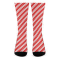 Candy Cane Stripes Pattern Print Crew Socks