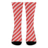 Candy Cane Stripes Pattern Print Crew Socks