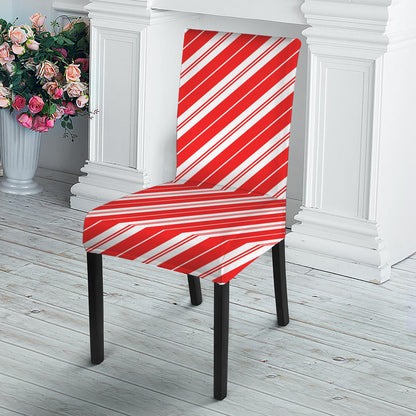 Candy Cane Stripes Pattern Print Dining Chair Slipcover