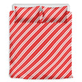 Candy Cane Stripes Pattern Print Duvet Cover Bedding Set