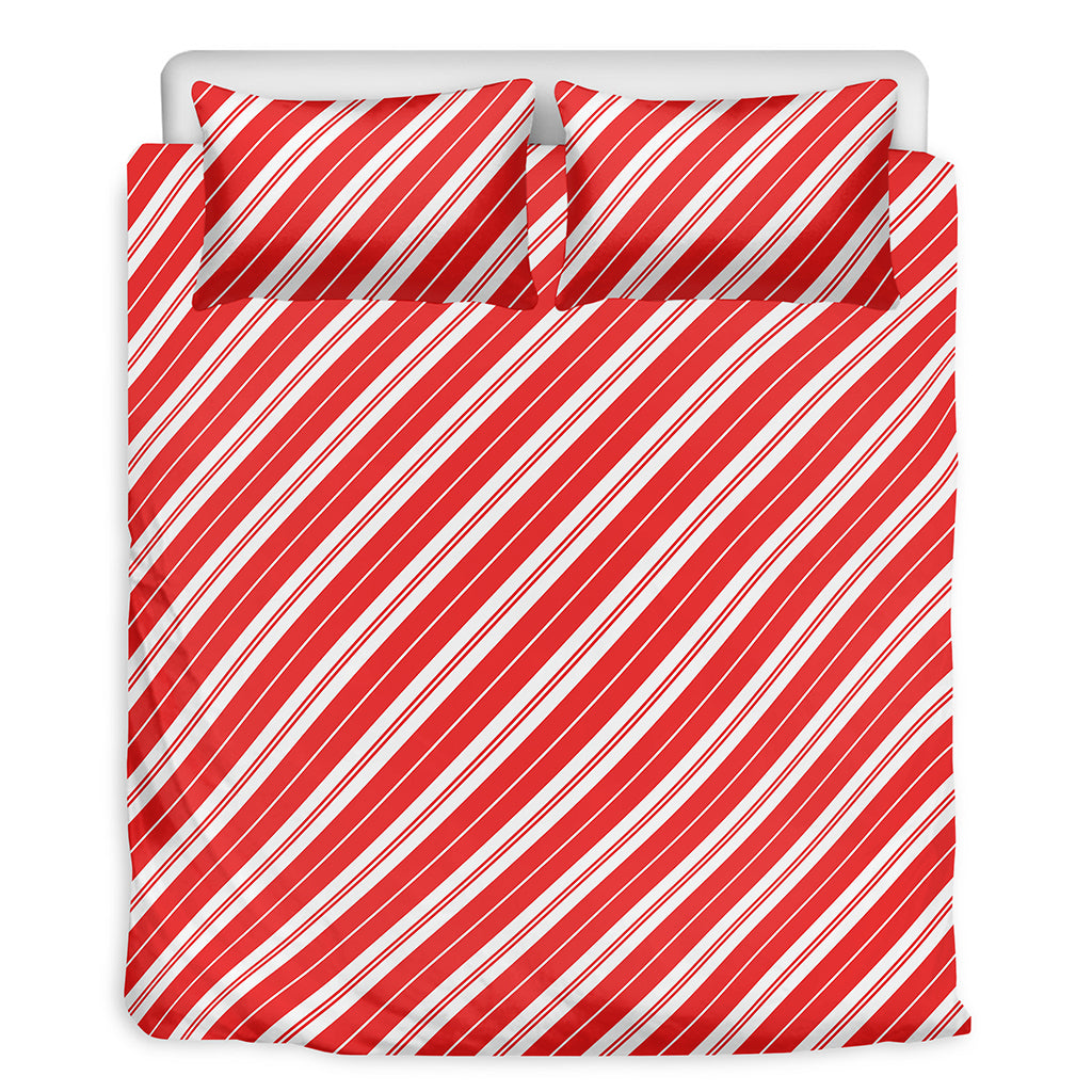 Candy Cane Stripes Pattern Print Duvet Cover Bedding Set