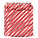Candy Cane Stripes Pattern Print Duvet Cover Bedding Set