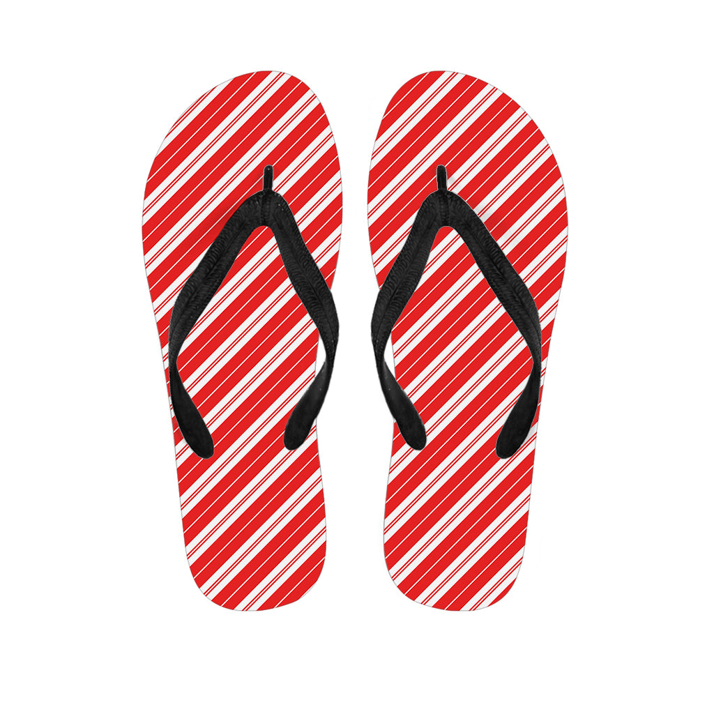 Candy Cane Stripes Pattern Print Flip Flops