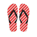 Candy Cane Stripes Pattern Print Flip Flops