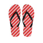 Candy Cane Stripes Pattern Print Flip Flops