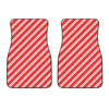 Candy Cane Stripes Pattern Print Front Car Floor Mats