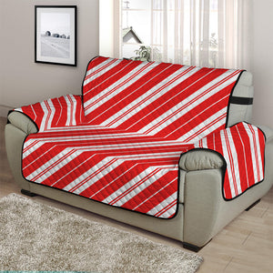 Candy Cane Stripes Pattern Print Half Sofa Protector