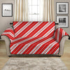 Candy Cane Stripes Pattern Print Loveseat Protector