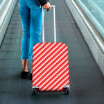 Candy Cane Stripes Pattern Print Luggage Cover