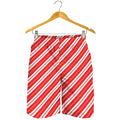Candy Cane Stripes Pattern Print Men's Shorts